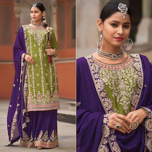 green-floral-sequins-embroidered-chinon-silk-palazzo-suit