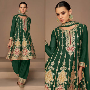 green-floral-embroidered-georgette-semi-stitched-suit-8