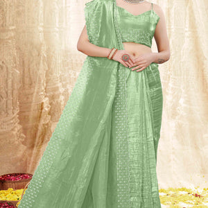 green-zarkan-diamond-work-tissue-gold-crush-saree