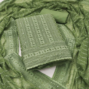 green-chikankari-work-georgette-dress-material