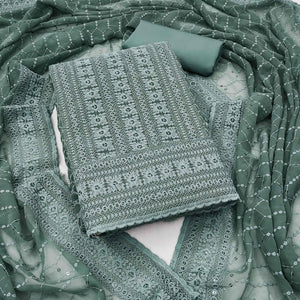 grey-chikankari-work-georgette-dress-material
