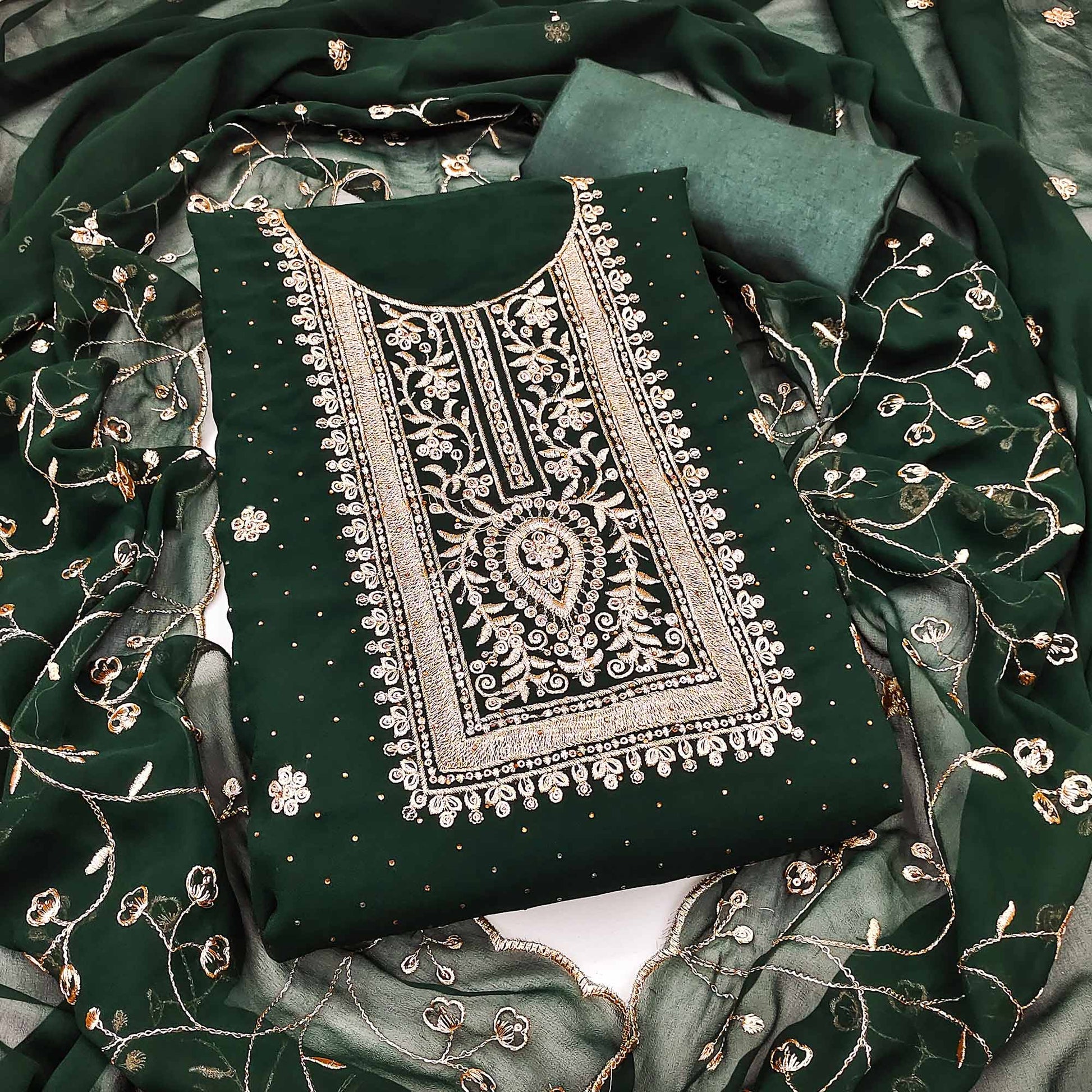 green-floral-embroidery-with-stonework-georgette-dress-material