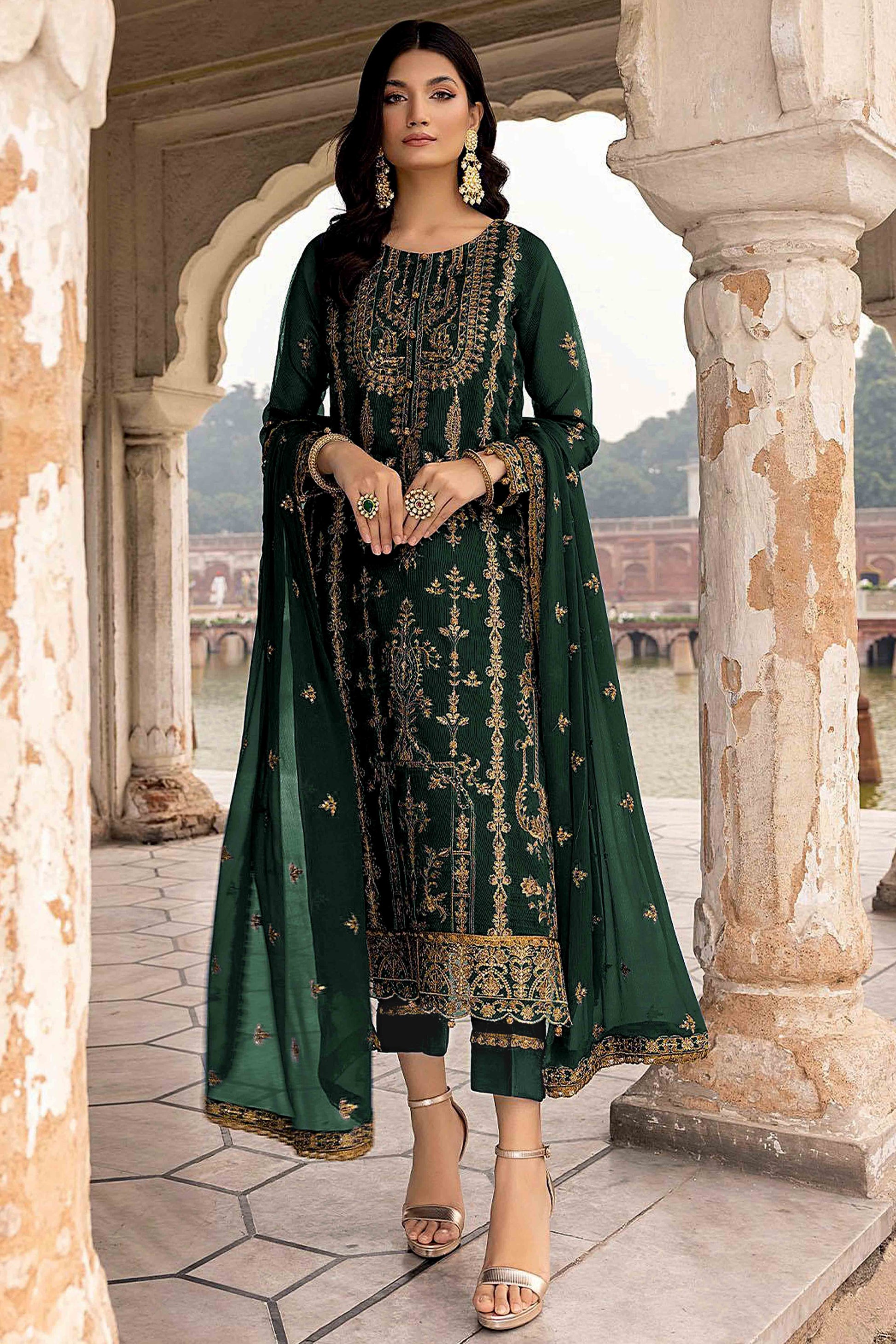green-floral-sequins-embroidered-georgette-semi-stitched-suit-10
