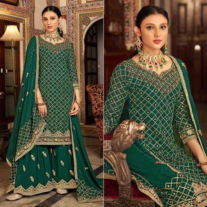 green-sequins-embroidered-chinon-semi-stitched-suit