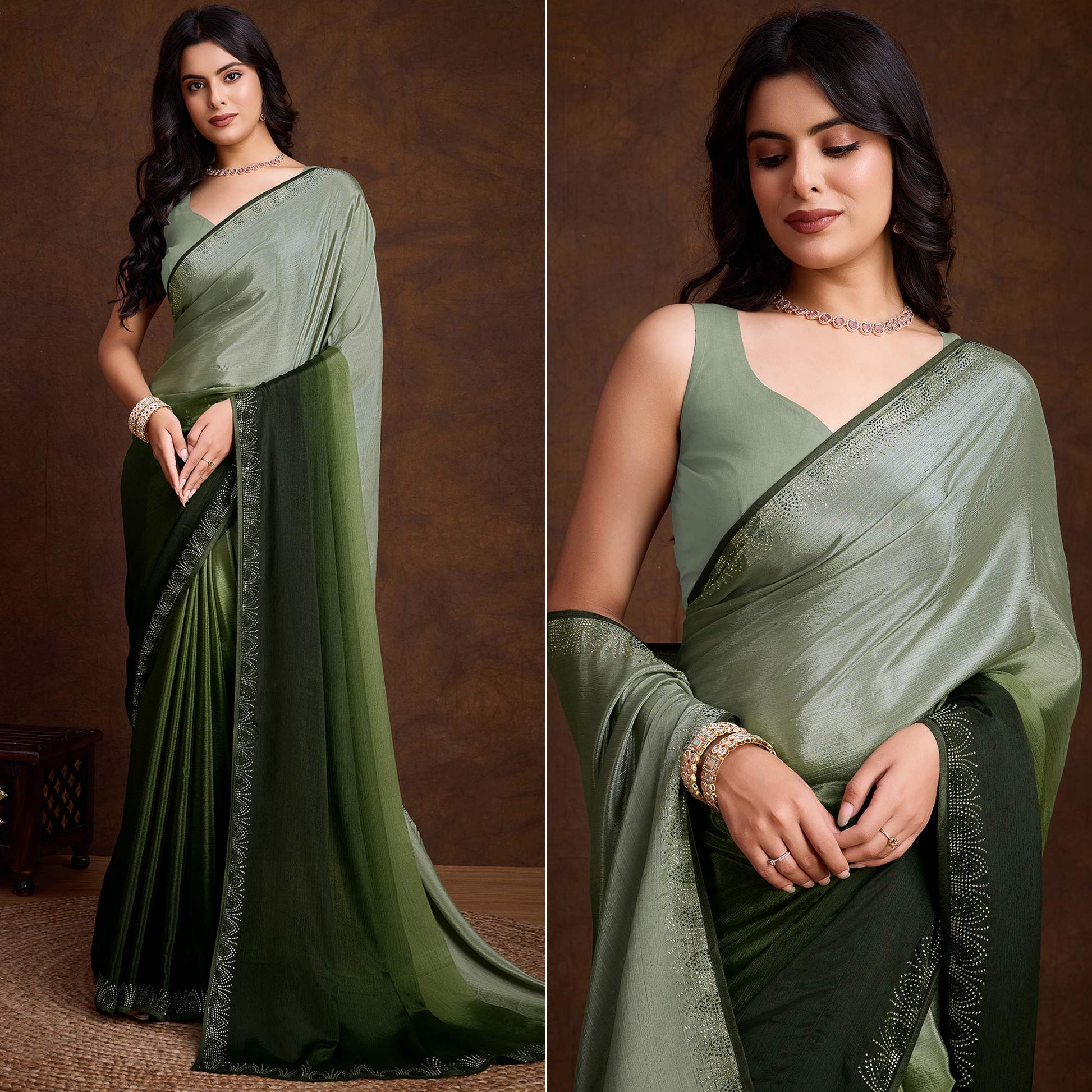 green-swarovski-border-work-chinon-ombre-saree