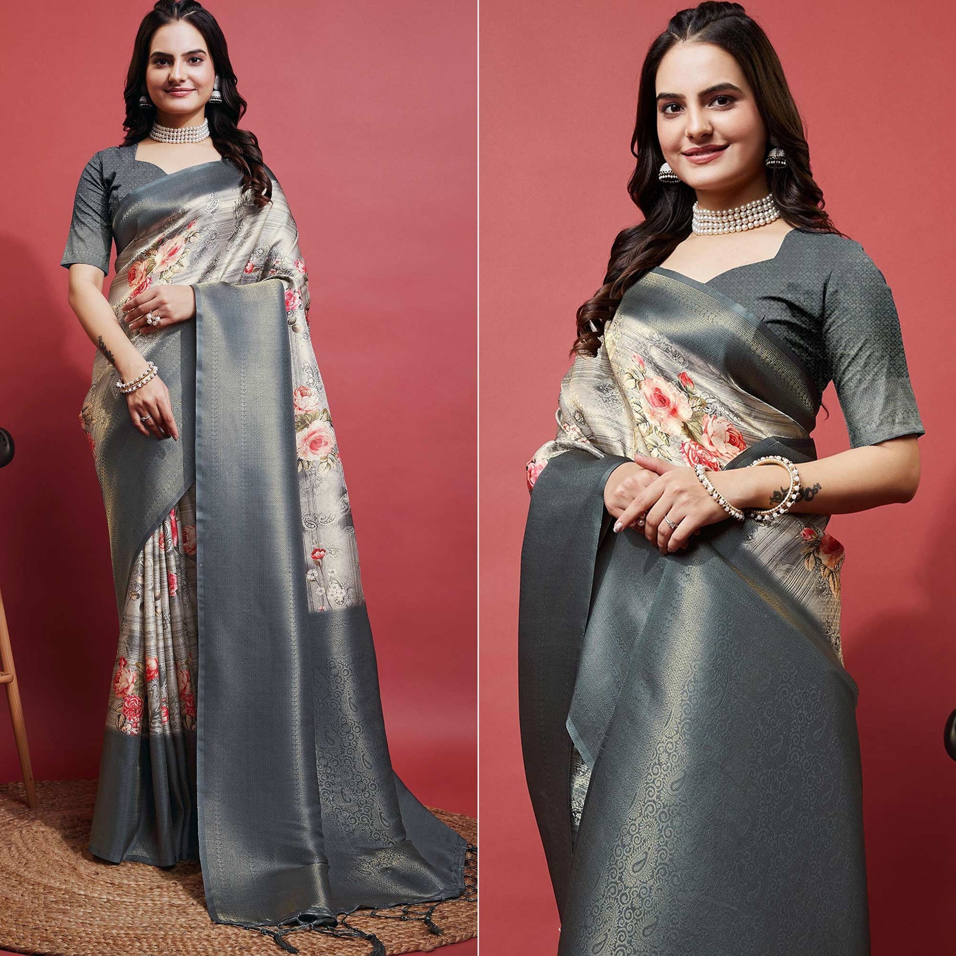 grey-floral-digital-printed-with-woven-banarasi-silk-saree