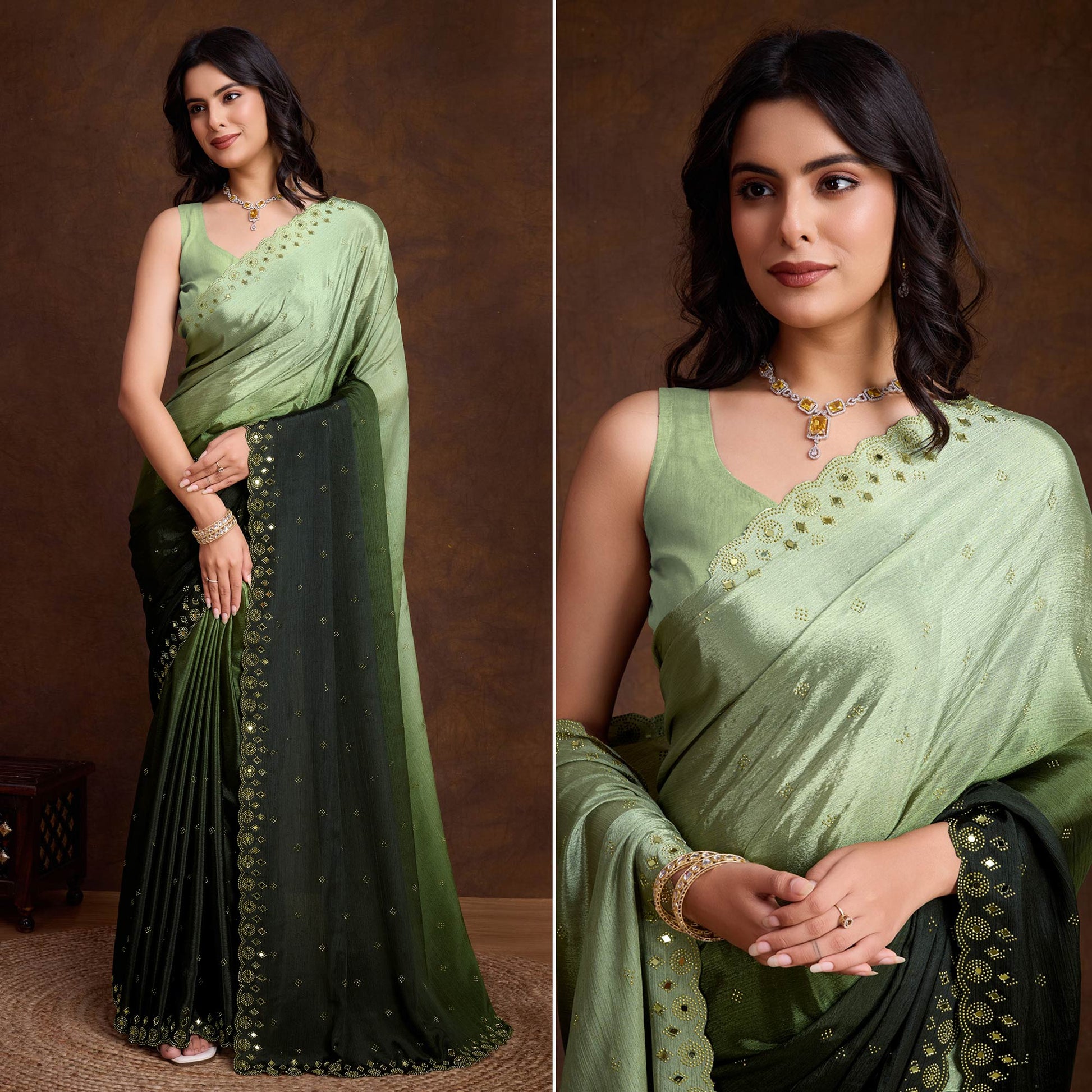 green-ombre-chinon-saree-with-mirror-border