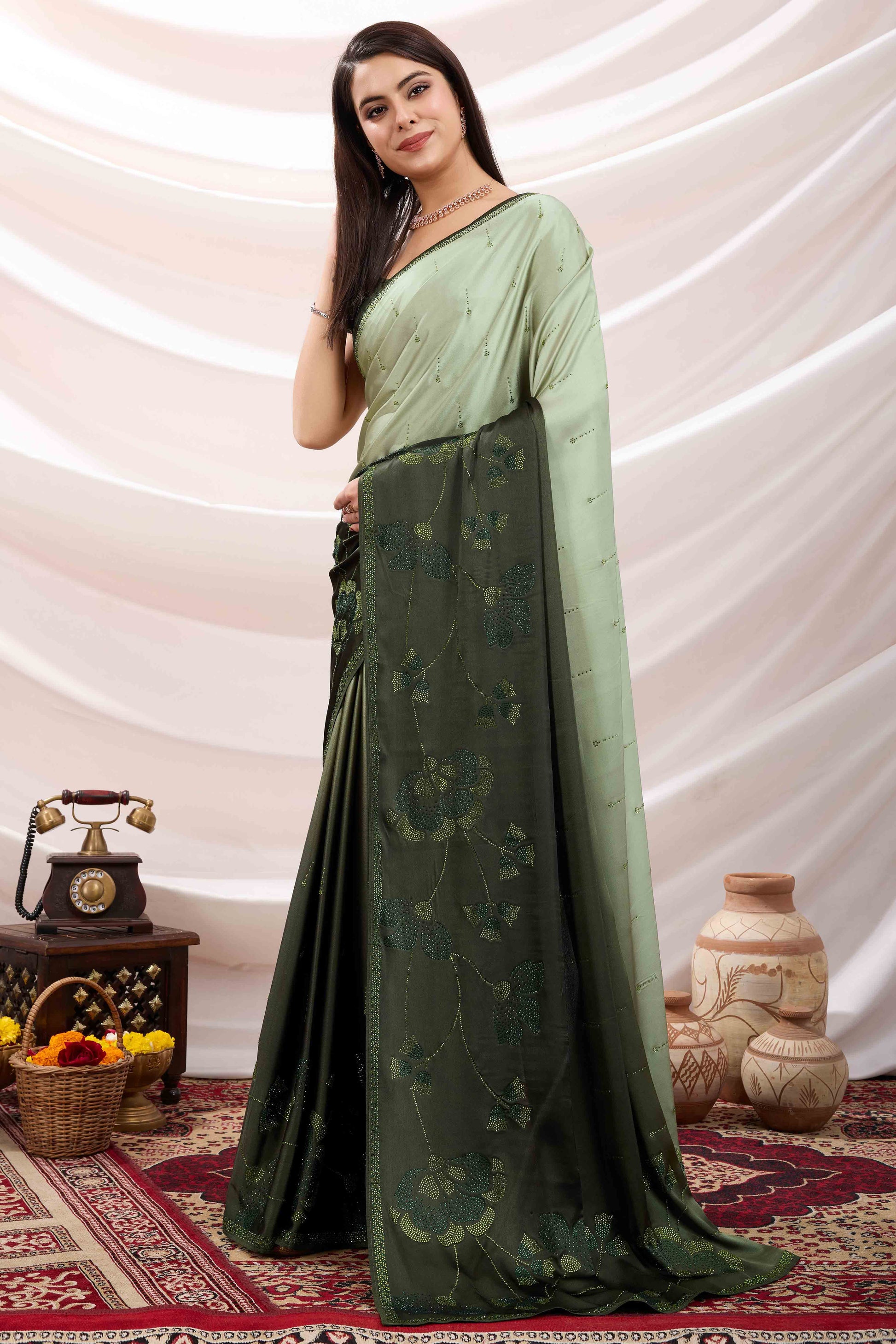 green-floral-swarovski-work-satin-saree-27