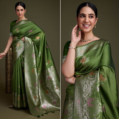 green-floral-design-woven-banarasi-silk-saree