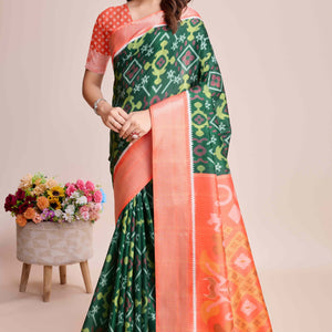 green-patola-printed-dola-silk-saree-5