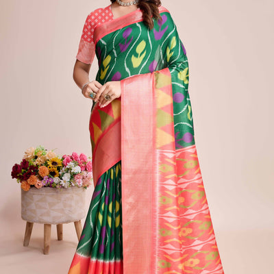 green-patola-printed-dola-silk-saree-6