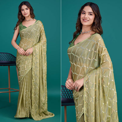 green-sequins-embroidered-georgette-saree-9