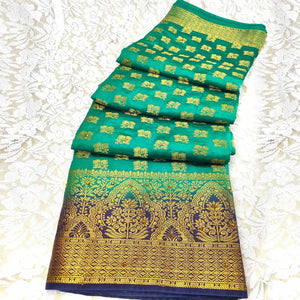 green-woven-with-stone-work-banarasi-silk-saree