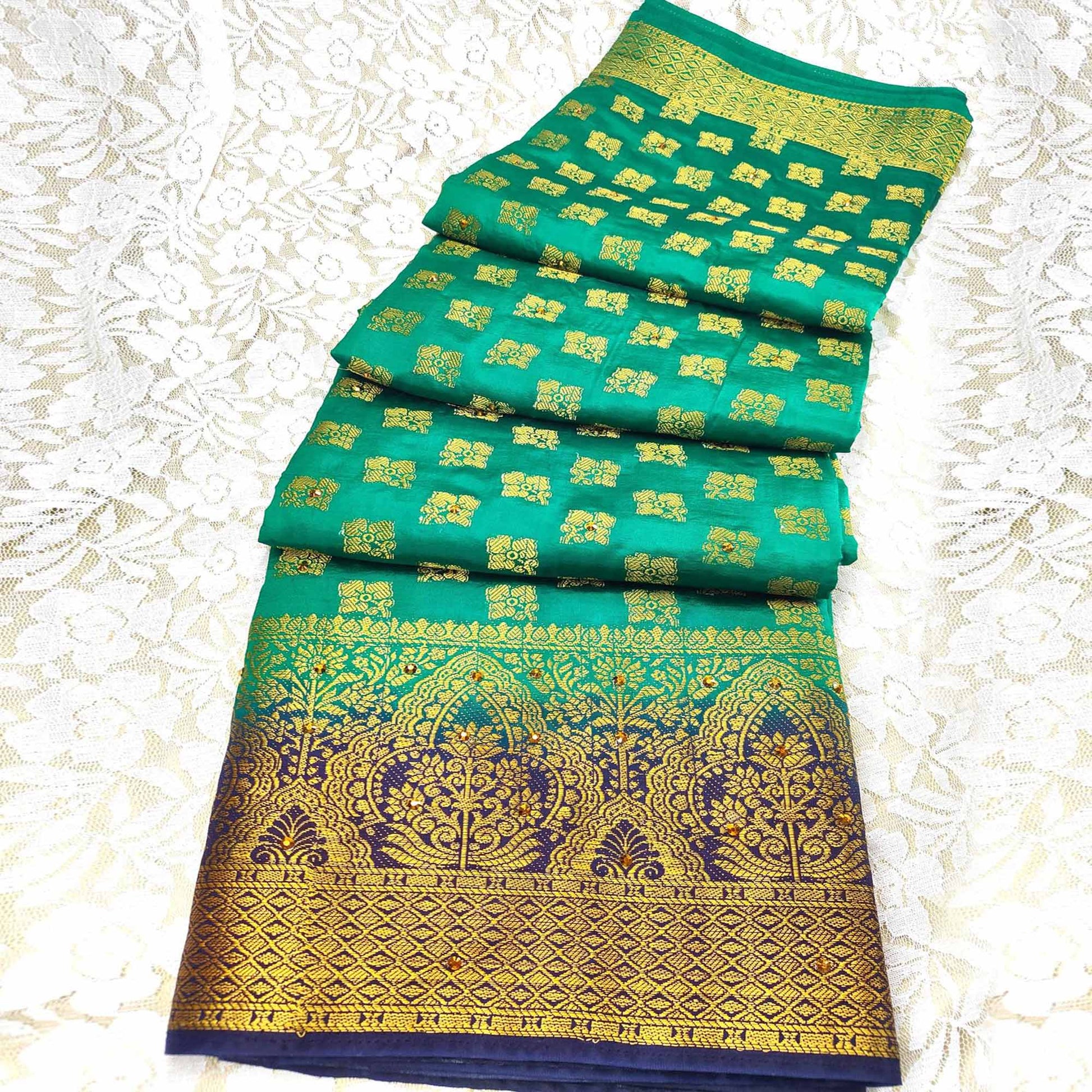 green-woven-with-stone-work-banarasi-silk-saree