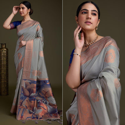 grey-floral-woven-banarasi-silk-saree-3