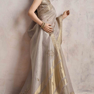 grey-beads-work-woven-linen-slub-saree