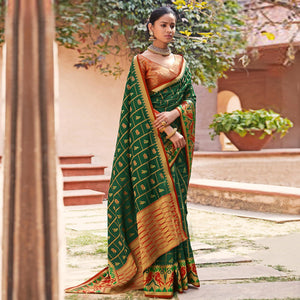 green-woven-patola-art-silk-saree