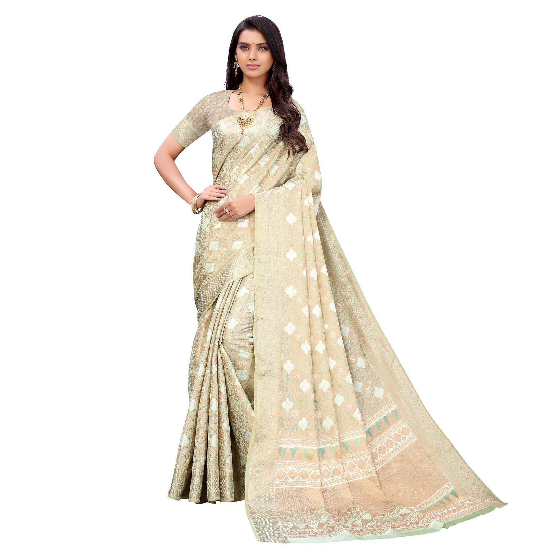 green-festive-wear-woven-organza-banarasi-saree-133853