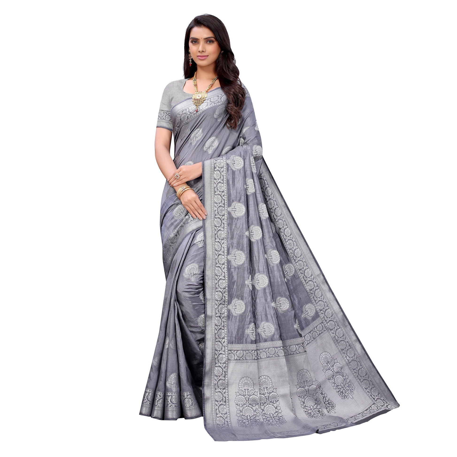 grey-festive-wear-woven-soft-raw-silk-saree-133858