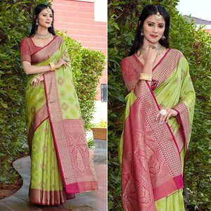 green-woven-art-silk-saree-10