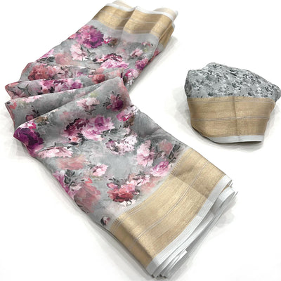 grey-floral-digital-printed-georgette-saree-with-zari-border