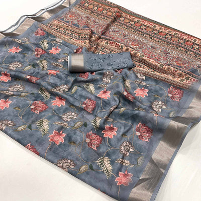 grey-floral-digital-printed-georgette-saree-with-zari-border-5