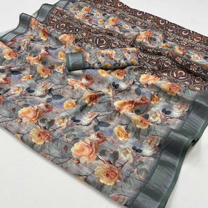 grey-floral-digital-printed-linen-saree-with-zari-border-8