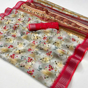 grey-pink-floral-digital-printed-linen-saree-with-zari-border