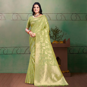 green-floral-woven-cotton-silk-saree-with-tassels-7