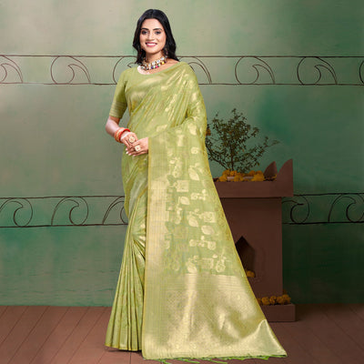 green-floral-woven-cotton-silk-saree-with-tassels-7