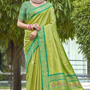 green-zari-weaving-organza-saree