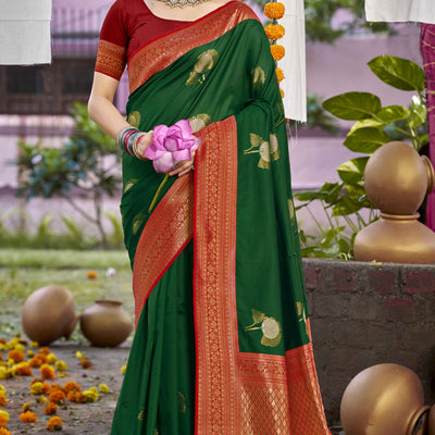 green-floral-woven-banarasi-silk-saree-with-tassels-21