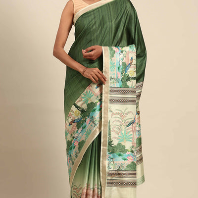 green-digital-printed-cotton-silk-saree-4