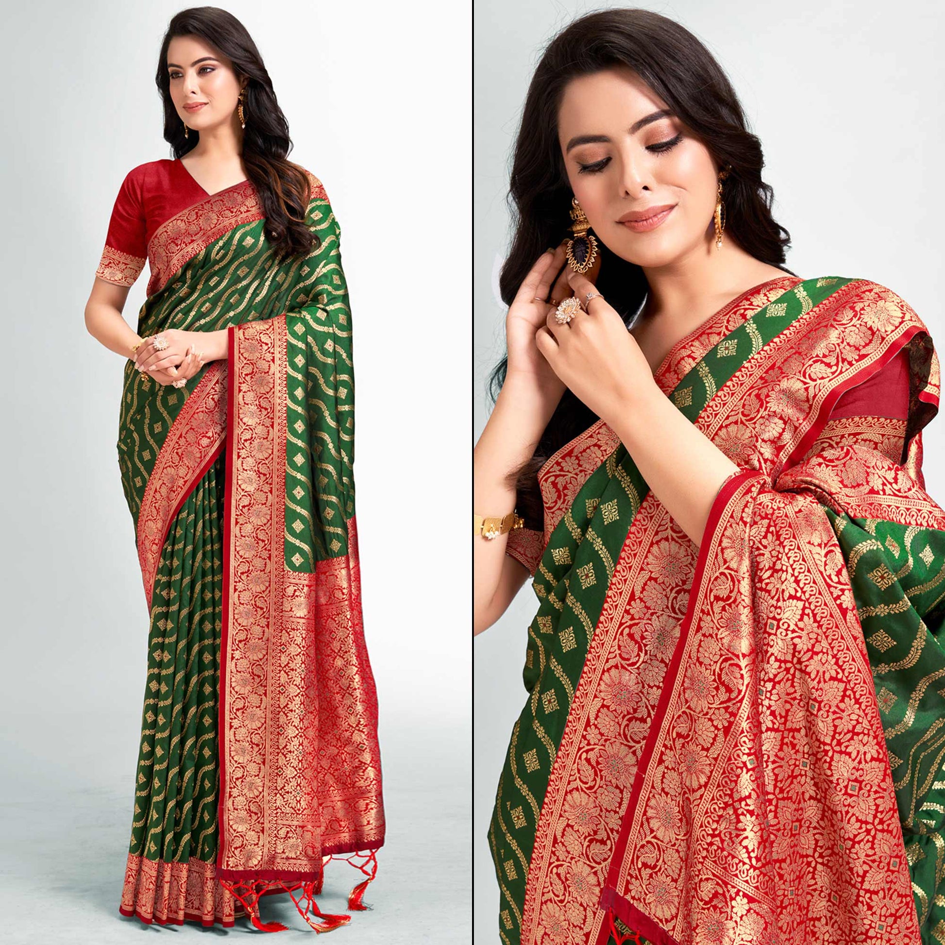 green-woven-banarasi-silk-saree-with-tassels-14