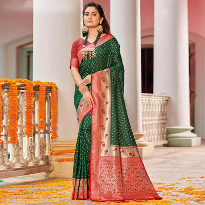 green-woven-banarasi-silk-saree-with-tassels-11