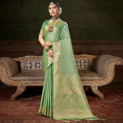 green-woven-banarasi-silk-saree-with-tassels-7