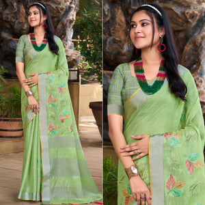 green-floral-embroidered-linen-saree-with-tassels