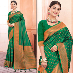 green-woven-banarasi-silk-saree-with-tassels-12