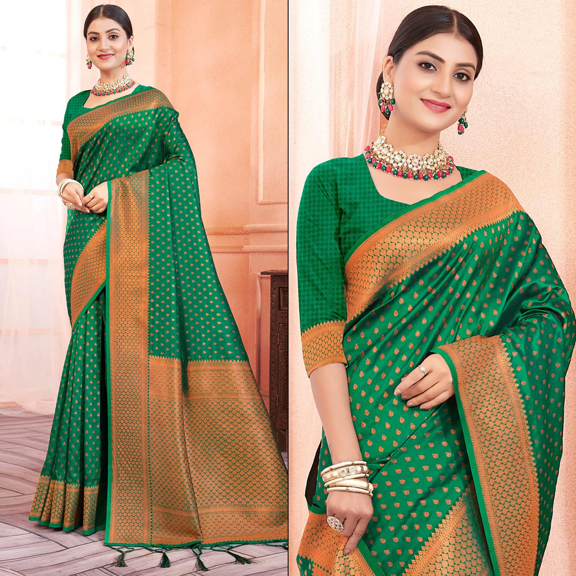 green-woven-banarasi-silk-saree-with-tassels-12