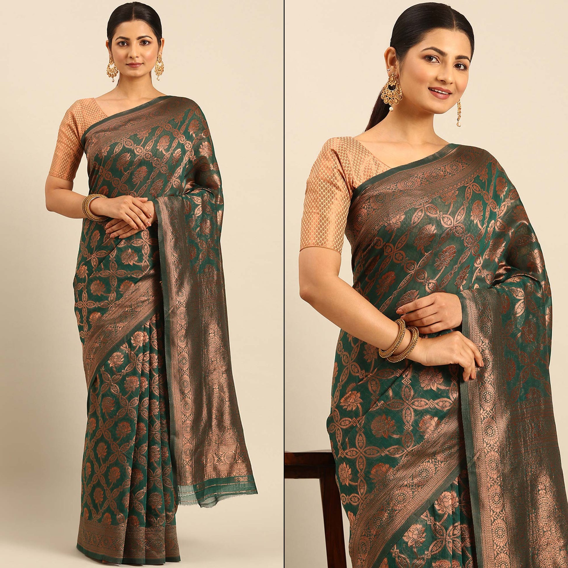 20green-floral-woven-cotton-silk-saree-4