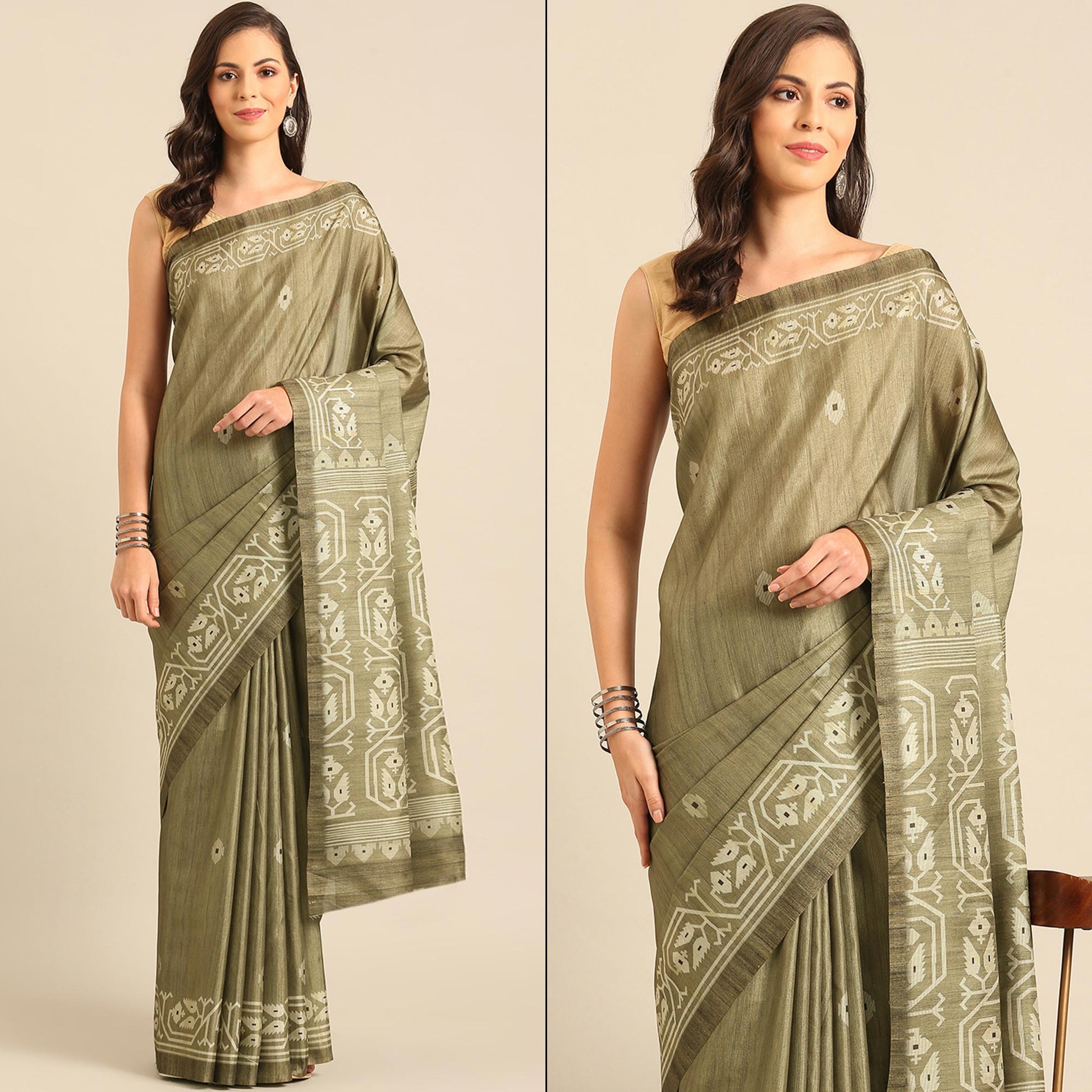 green-digital-print-cotton-saree