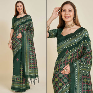 green-digital-printed-bhagalpuri-silk-saree-with-tassels-1