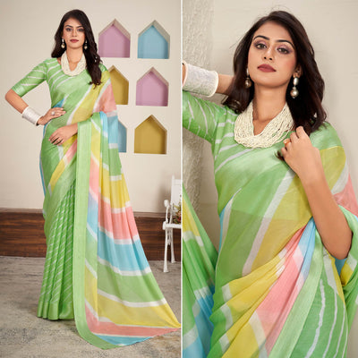 green-printed-chiffon-saree-14
