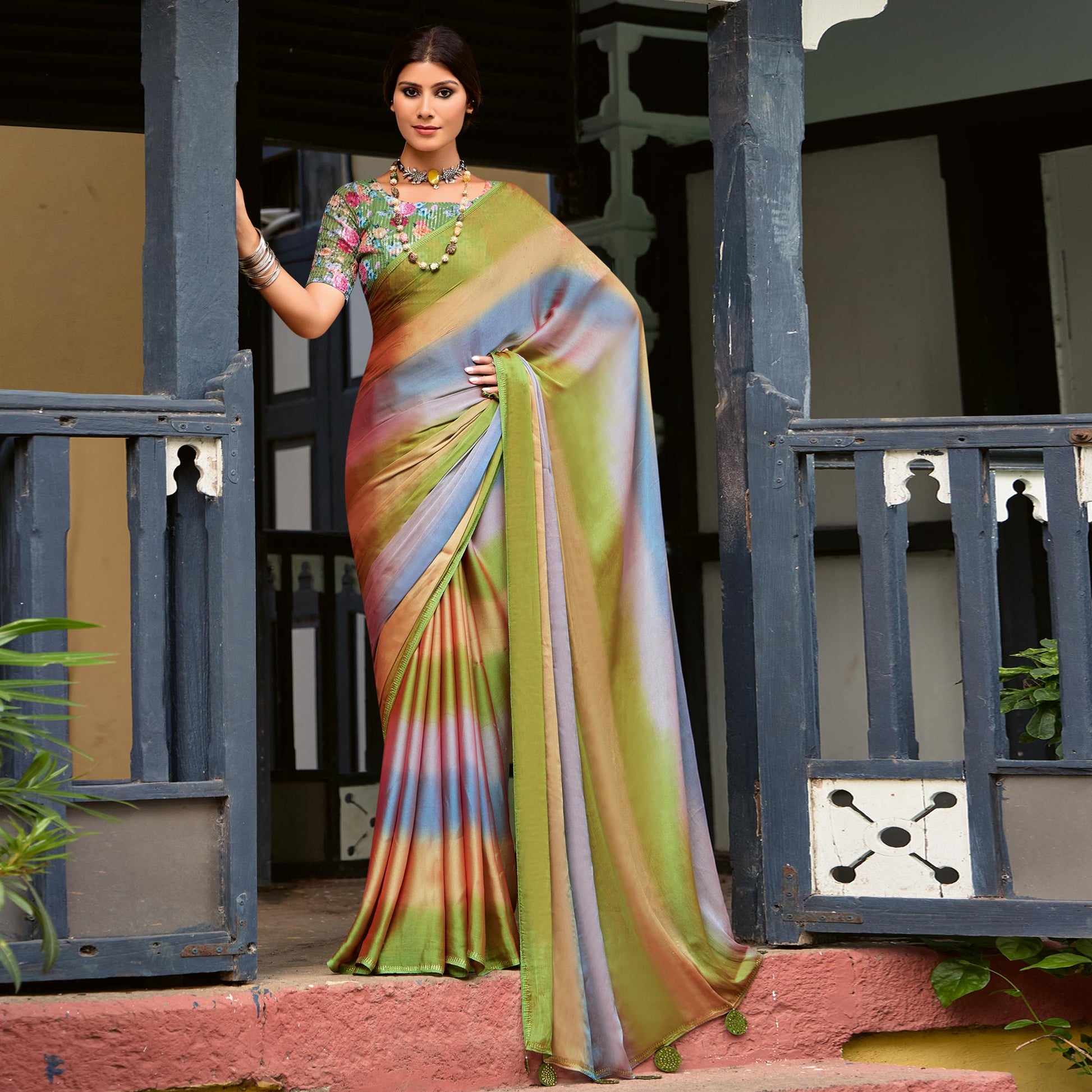 green-grey-ombre-print-chiffon-sarees