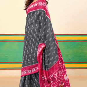 grey-ikkat-printed-mulmul-cotton-saree
