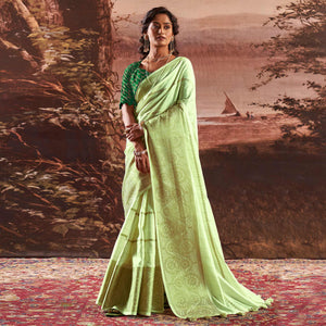 green-woven-cotton-silk-saree-12