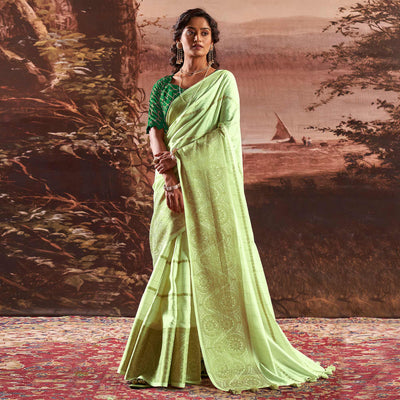 green-woven-cotton-silk-saree-12