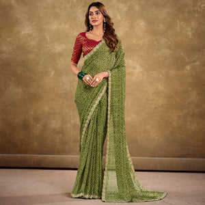green-printed-chiffon-saree-with-sequins-border-1