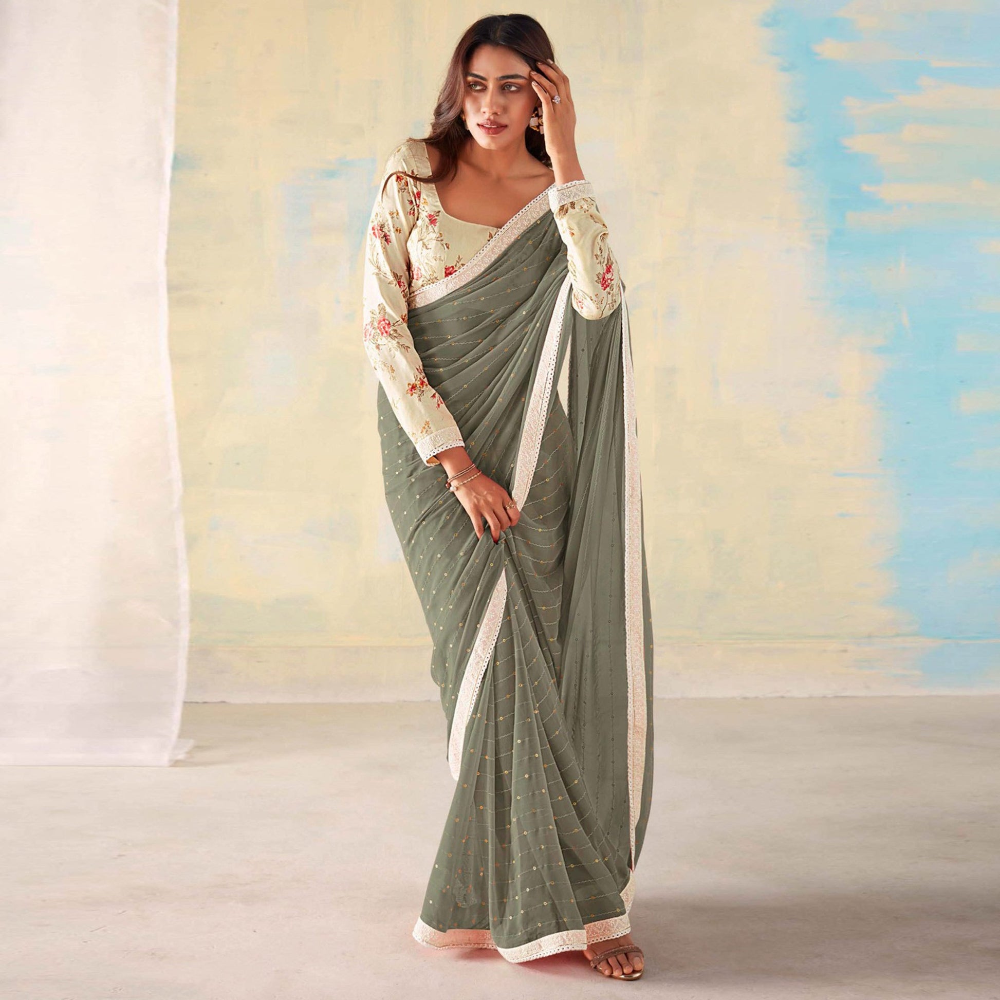 grey-foil-printed-georgette-saree-with-embroidered-border