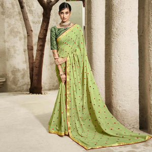 green-floral-embroidered-chiffon-saree-3
